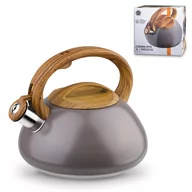 Czajniki na gaz - Czajnik ze stali nierdzewnej szary gaz indukcja gwizdek Konighoffer Otis 3 l poleca EWA WACHOWICZ - miniaturka - grafika 1