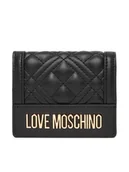 Portfele - LOVE MOSCHINO Mały Portfel Damski JC5601PP1NLA0000 Czarny - miniaturka - grafika 1