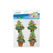 Zabawki kreatywne - Euro-Trade, Ozdoba Bn Eva Choinka Sprzyl 4 szt. Cf - miniaturka - grafika 1