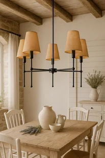 Lampa sufitowa RUSTICA 5-ramienny żyrandol w stylu nowoczesnej klasyki - Lampy sufitowe - miniaturka - grafika 1