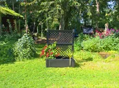 Skrzynie ogrodowe - KHW Skrzynka na rośliny z pergolą KHW, 100 cm (dł.), 110 litrów (Antracytowy) - miniaturka - grafika 1