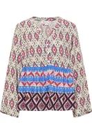 Bluzki damskie - NALLY Damska bluzka tunikowa 21323095-NA02, niebieska wielokolorowa, S, niebieski wielokolorowy, S - miniaturka - grafika 1