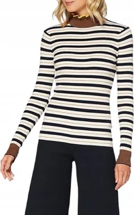 SCOTCH SODA SWETER DAMSKI PÓŁGOLF W PASKI Z FALBANKĄ M J7A - Swetry damskie SCOTCH SODA SWETER DAMSKI PÓŁGOLF W PASKI Z FALBANKĄ M J7A - Swetry damskie - miniaturka - grafika 1
