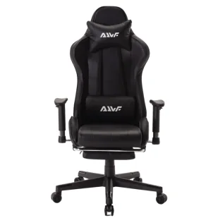 Fotel ergonomiczny gamingowy kubełkowy krzesło z podnóżkiem czarny Corpo - Fotele gamingowe - miniaturka - grafika 1