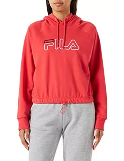 Bluzy damskie - FILA Damska bluza z kapturem Sarena Cropped, Cayenne, XL, Cayenne, XL - grafika 1