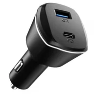 Ładowarki samochodowe - Spigen Ładowarka samochodowa Spigen USB + USB-C PC1800 QC 3.0 PD 30W Black 000CG24748 - miniaturka - grafika 1