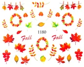 Ozdoby do paznokci - Naklejki wodne na paznokcie Jesienne - nr 1180 - miniaturka - grafika 1