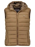 Kamizelki damskie - Geographical Norway Kamizelka pikowana "Vatikotal" w kolorze szarobrązowym - miniaturka - grafika 1