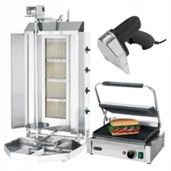 Inne urządzenia gastronomiczne - Urządzenia Do Kebaba Opiekacz Gazowy + Nóż Elektryczny + Grill Hendi - miniaturka - grafika 1