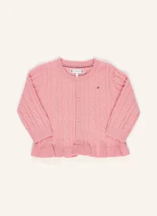 Tommy Hilfiger Kardigan Z Wolantami rosa - Swetry damskie - miniaturka - grafika 1