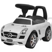 Jeździki dla dzieci - vidaXL Mercedes Benz - samochód zabawka dla dzieci napędzany nogami biały - miniaturka - grafika 1
