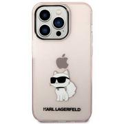Etui i futerały do telefonów - Karl Lagerfeld Obudowa dla telefonów komórkowych IML Choupette NFT na Apple iPhone 14 Pro KLHCP14LHNCHTCP Różowy - miniaturka - grafika 1