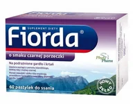 Przeziębienie i grypa - PHYTOPHARM KLĘKA S.A. Fiorda o sm.czarnej porzeczki x 60 past - miniaturka - grafika 1