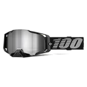 Gogle i okulary motocyklowe - Gogle Cross 100% Armega Lustrzanka Czarny - miniaturka - grafika 1