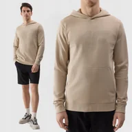 Bluzy męskie - 4F BLUZA MĘSKA DRESOWA SPORTOWA Z KAPTUREM BASIC SS24 - miniaturka - grafika 1