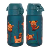 Bidony dla dzieci - ION8 Zielona butelka na wodę dla dzieci w czerwone pandy 350 ml - miniaturka - grafika 1