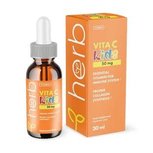 Herb, Witamina C dla dzieci 50 mg- wsparcie odporności, 30ml - Witaminy i minerały - miniaturka - grafika 1