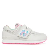 Buty dla dziewczynek - Sneakersy New Balance PV574KL Szary - miniaturka - grafika 1
