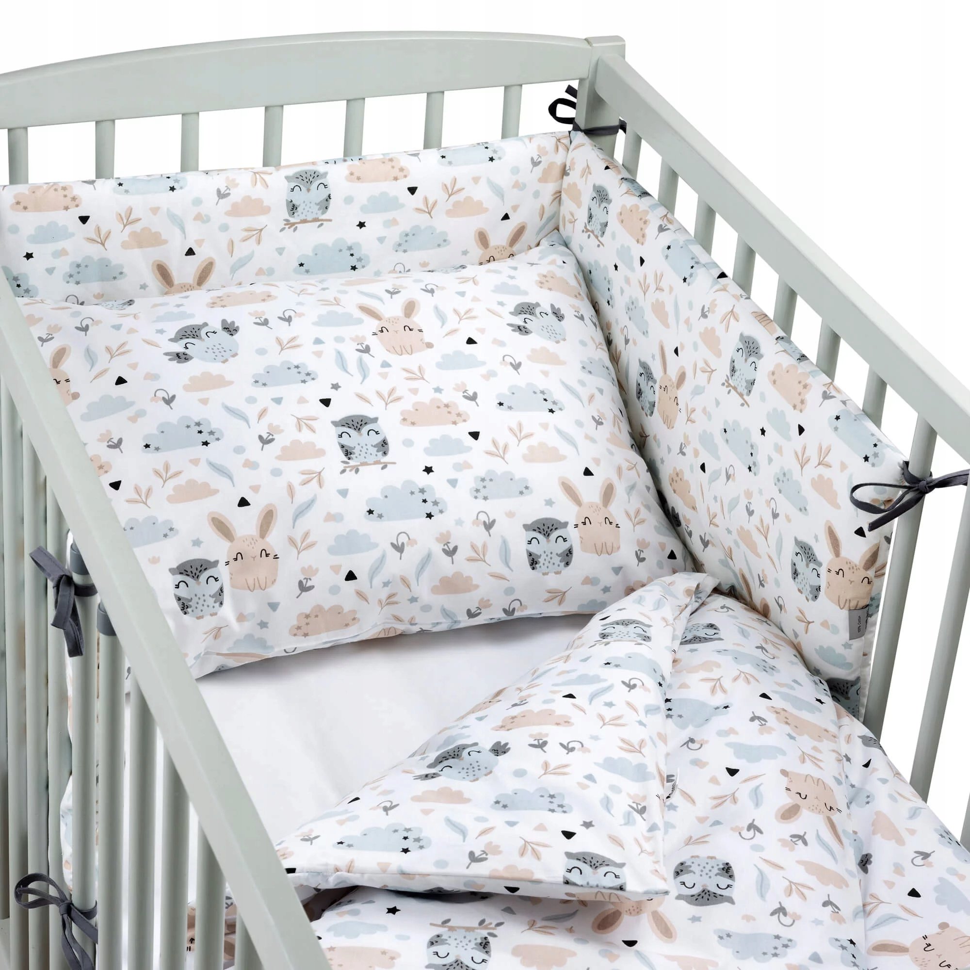 Pościel do łóżeczka 60x120 zestaw 4 elementowy bawełna 100% Pepi
