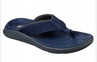 Klapki i japonki męskie - SKECHERS MĘSKIE KLAPKI JAPONKI GRANATOWE 40 ŻTP - miniaturka - grafika 1
