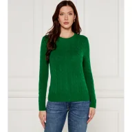 Swetry damskie - POLO RALPH LAUREN Wełniany sweter JULIANNA | Slim Fit | z dodatkiem kaszmiru - miniaturka - grafika 1