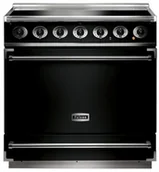 Kuchenki elektryczne - Kuchnia z płytą indukcyjną FALCON 900S 90 Czarny chrom - miniaturka - grafika 1