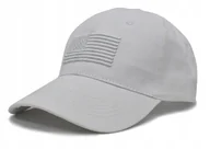 Czapki i chusty sportowe męskie - Czapka z daszkiem bejsbolówka z haftem flaga USA popielata Pako Jeans - miniaturka - grafika 1