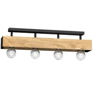 Lampy sufitowe - Szeroka lampa sufitowa do kuchni w stylu boho LX 1635 z serii MILUZA - miniaturka - grafika 1