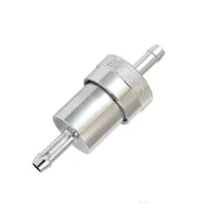 Części motocyklowe - Filtr paliwa aluminiowy 6,5 mm chrom - miniaturka - grafika 1