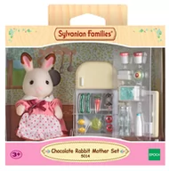 Figurki dla dzieci - Sylvanian Families Zestaw z mamą królików z czekoladowymi uszkami lodówka 5014 - miniaturka - grafika 1