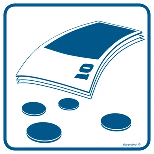 RA039 KANTOR WYMIANY WALUT, FN - FOLIA SAMOPRZYLEPNA; (150X150MM) - Systemy ekspozycyjne i znaki informacyjne - miniaturka - grafika 1