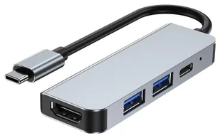TECH-PROTECT V2-HUB 4w1 Szary V2-HUB - Stacje dokujące i replikatory portów - miniaturka - grafika 1