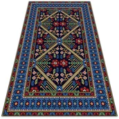 Dywany zewnętrzne - Dywan do domu na taras Geometryczne kwiaty retro 150x225 cm - miniaturka - grafika 1