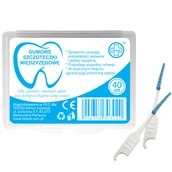Szczoteczki międzyzębowe - Testeo, szczoteczki międzyzębowe, gumowe, 0,8-1,0 mm, 40 sztuk - miniaturka - grafika 1