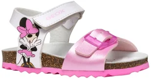 Geox B sandały Chalki Girl, dla dziewczynek, Biały różowy, 27 EU - Buty dla dziewczynek - miniaturka - grafika 1