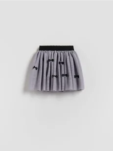 Reserved - Tiulowa spódnica z kokardkami - ciemnoszary - Sukienki i spódniczki dla dziewczynek - miniaturka - grafika 1