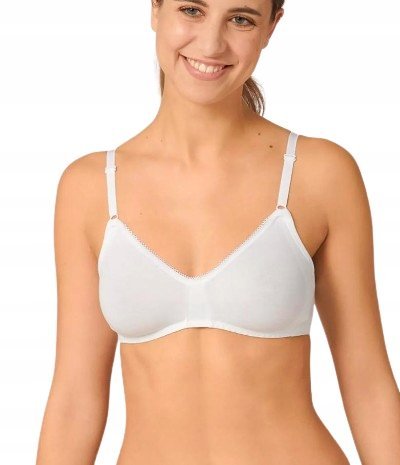 SLOGGI BIUSTONOSZ DAMSKI BIAŁY MIĘKKI Z ZAPIĘCIEM Z TYŁU 75C J5D