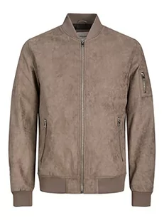JACK & JONES Męska kurtka JJEROCKY Faux Suede Bomberka, Falcon, XL, Falcon - Kurtki męskie - miniaturka - grafika 1