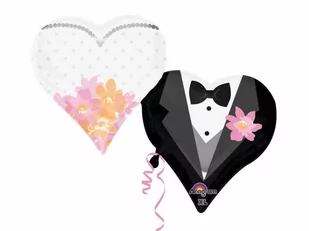 AMSCAN Balon foliowy Serce na Wesele - 76 x 63 cm - 1 szt. 3084201 - Balony i akcesoria - miniaturka - grafika 1