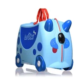 Walizki - Jeżdżąca walizeczka Trunki - Niebieski Pies - miniaturka - grafika 1