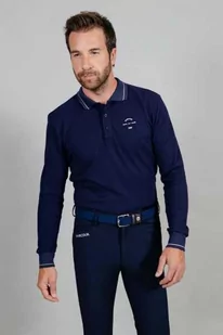 Harcour Koszulka męska PABLO LS POLO AW23 - navy - Koszulki jeździeckie - miniaturka - grafika 1