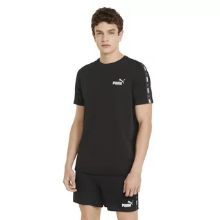 Koszulki męskie - Puma Koszulka Męska T-Shirt Ess Tape Tee Black 847382 01 M - grafika 1