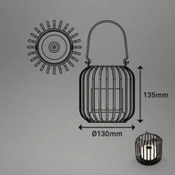 Lampy stojące - Briloner Lampa stołowa LED 7279 IP44 metalowy kosz czarna - miniaturka - grafika 1