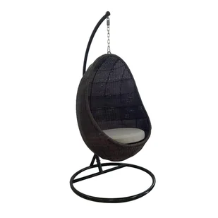 Corciano Fotel wiszący kokon Madera brązowy - Fotele ogrodowe wiszące - miniaturka - grafika 1