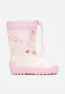 Kalosze damskie - Różowe Kalosze ze Stoperem i Kolorowym Nadrukiem Nellatai - miniaturka - grafika 1