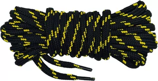 Akcesoria obuwnicze - Sznurówki Sznurowadła trekkingowe Czarno-Żółte 120cm - grafika 1