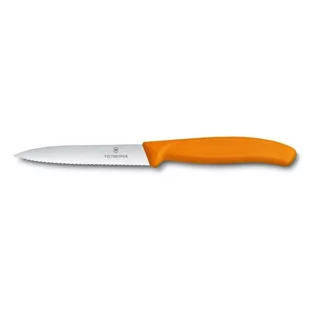 Nóż ząbkowany do krojenia 10 cm Swiss Classic Victorinox - pomarańczowy - Noże kuchenne Nóż ząbkowany do krojenia 10 cm Swiss Classic Victorinox - pomarańczowy - Noże kuchenne - miniaturka - grafika 1