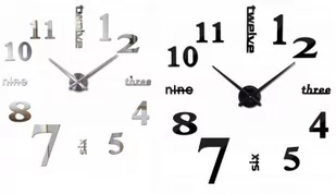 CreativeHome Ogromny Zegar regulowana średnica od 70-150cm!) Ścienny Efekt 3D Naklejany - Zegary - miniaturka - grafika 1