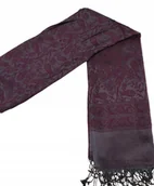 Apaszki i szaliki damskie - SZAL damski z frędzlami BAWEŁNIANY - miniaturka - grafika 1