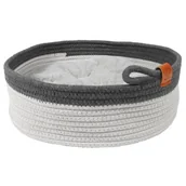 Legowiska dla kotów - Europet Bernina D&D Home Koszyk dla kotów Tailor szary/biały - miniaturka - grafika 1